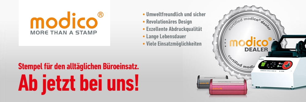 Jetzt NEU: modico Stempel bei Hübsch und gut