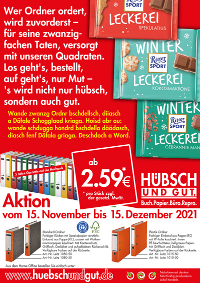 Leitz-Ordner Sparfuchsaktion 2021 - Hübsch und gut